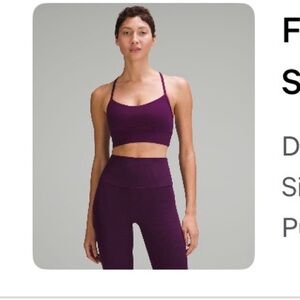 Lululemon Athletica Purple Sports Bra